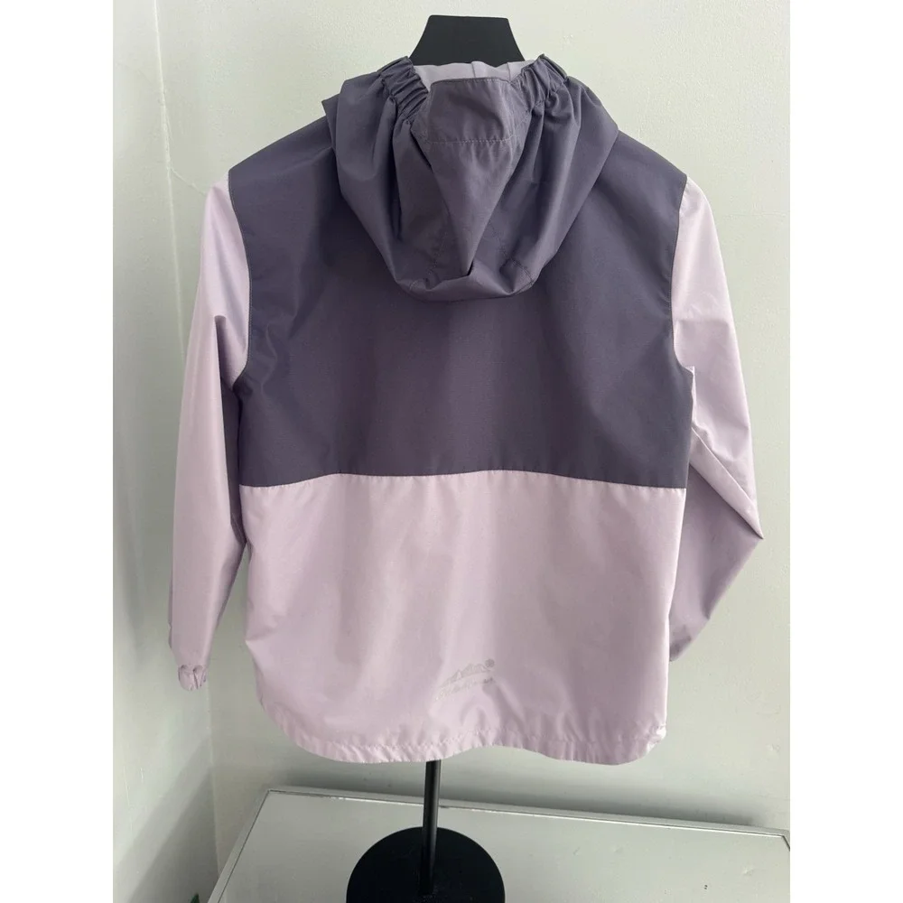 Eddie Bauer Girls Hooded Jacket Kids M‎ 10/12 Polyester Colorblock Lightweight